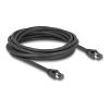 Delock - Netzwerkkabel - RJ-45 (M) zu RJ-45 (M) - 5 m - 7.5 mm - S / FTP - CAT 8.1 - halogenfrei, ohne Haken, bis zu 40 Gbps Datentransferrate - Schwarz