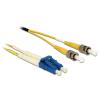 Delock - Netzwerkkabel - LC Single-Modus (M) zu SC Single-Modus (M) - 3 m - 2 mm - Glasfaser - Duplex - 9 / 125 Mikrometer - G.657.A1 / OS2 - halogenfrei - Gelb