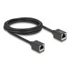 Delock - Netzwerkkabel - RJ-45 (W) zu RJ-45 (W) - 2 m - 6 mm - S / FTP - CAT 6a - halogenfrei - Schwarz
