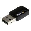 StarTech.com USB 2.0 AC600 Mini Dual Band Wireless-AC Network Adapter - 1T1R 802.11ac WiFi Adapter - 2.4GHz / 5GHz USB Wireless (USB433WACDB) - Netzwerkadapter - USB 2.0 - Wi-Fi 5 - Schwarz
