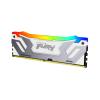 Kingston FURY Renegade RGB - DDR5 - Modul - 24 GB - DIMM 288-PIN - 4200 MHz / PC5-67200 - CL40 - 1.45 V - ungepuffert - on-die ECC - Weiß & Silber