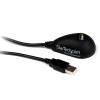 StarTech.com USB 2.0 Verlängerung 1,5m mit Dockingstation - USB-A Verlängerungskabel Stecker auf Buchse mit Standfuss inSchwarz - USB-Verlängerungskabel - USB (M) zu USB (W) - 1.5 m - Schwarz - für P / N: MSDREADU2OTG, USB56KEM3, USB56KEMH2, UUSBOTG