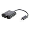 C2G USB C to Ethernet Adapter With Power Delivery - Black - Netzwerkadapter - USB-C - Gigabit Ethernet x 1 - Schwarz
