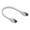 Delock RJ45 Netzwerkkabel Cat.8.1 S / FTP 0,25 m bis 40 Gbps grau