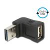 Delock - USB-Adapter - USB (W) zu USB (M) - 90° Stecker - Schwarz