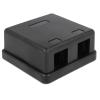 Delock Keystone Surface Mounted Box - Gehäuse mit modularen Einsätzen - Schwarz - 2 Ports