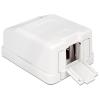 Delock Keystone Surface Mounted Box - Gehäuse mit modularen Einsätzen - weiß - 1 Anschluss