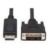 Eaton Tripp Lite Series DisplayPort to DVI Adapter Cable (DP with Latches to DVI-D Single Link M / M), 6 ft. (1.8 m) - Videokabel - Single Link - DisplayPort (M) zu DVI-D (M) - 1.8 m - geformt - Schwarz