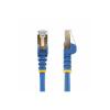 StarTech.com 6ASPAT10MBL Patchkabel CAT6a  (10 m, blau, RJ45-Snagless-Steckverbinder, CAT6a-STP-Kabel, Kupferdraht, Netzwerkkabel) - Patch-Kabel - RJ-45 (M) zu RJ-45 (M) - 10 m - STP - CAT 6a - geformt, ohne Haken - Blau