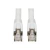 Eaton Tripp Lite Series Cat8 25G / 40G Certified Snagless Shielded S / FTP Ethernet Cable (RJ45 M / M), PoE, White, 6 ft. (1.83 m) - Patch-Kabel - RJ-45 (M) zu RJ-45 (M) - 1.829 m - S / FTP - CAT 8 - ohne Haken, robust - weiß