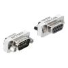 Delock - Serieller Adapter - DB-9 (M) schraubbar zu DB-9 (W) schraubbar - CAN-Bus-Adapter, 120 Ohm Widerstand - Silber, weiß