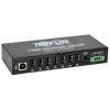 Eaton Tripp Lite series 7-Port Rugged Industrial USB 2.0 Hi-Speed Hub w 15KV ESD Immunity Metal Mountable - Hub - 7 x USB 2.0 - an DIN-Schiene montierbar, wandmontierbar