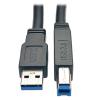 Eaton Tripp Lite Series 25ft USB 3.0 SuperSpeed Active Repeater Cable A Male / B Male 25' - USB-Kabel - USB Type B (M) zu USB Typ A (M) - USB 3.0 - 7.62 m - aktiv - Schwarz