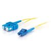 C2G LC-SC 9 / 125 OS1 Duplex Singlemode PVC Fiber Optic Cable (LSZH) - Patch-Kabel - SC Single-Modus (M) zu LC Single-Modus (M) - 1 m - Glasfaser - Duplex - 9 / 125 Mikrometer - OS1 - halogenfrei - Gelb
