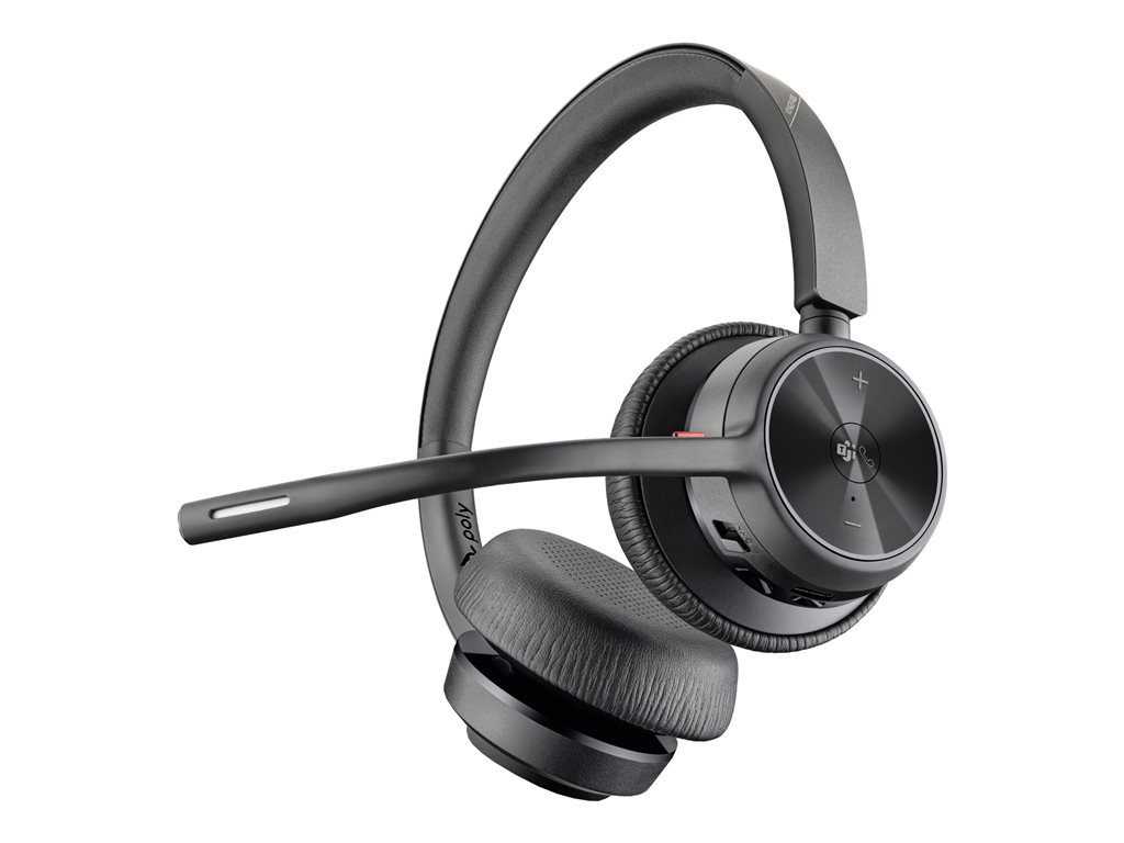 Poly Voyager 4320-M - Voyager 4300 UC series - Headset - On-Ear - Bluetooth - kabellos, kabelgebunden - USB-C - Schwarz - Zertifiziert für Microsoft Teams, Zoom Certified - Replaces Poly SKU 218478-02