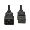 Eaton Tripp Lite Series - Spannungsversorgungs-Verlängerungskabel - IEC 60320 C19 zu IEC 60320 C20 - Wechselstrom 250 V - 16 A - 3 m - Schwarz - Europa - für P / N: PLC19BK, PLC19BL, PLC19RD