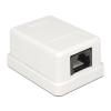 Delock - Wanddose - CAT 6 - UTP - RJ-45 - weiß