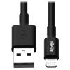 Eaton Tripp Lite Series USB-A to Lightning Sync / Charge Cable (M / M) - MFi Certified, Black, 3 ft. (0.9 m) - Daten- / Netzkabel - USB männlich zu Lightning männlich - 1 m - Schwarz - für P / N: CSCXS16USB, MR229USB, MR248USBG, TLP606USB, TLP608RUSBB, U2