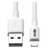Eaton Tripp Lite Series USB-A to Lightning Sync / Charge Cable (M / M) - MFi Certified, White, 6 ft. (1.8 m) - Daten- / Netzkabel - USB männlich zu Lightning männlich - 1.83 m - weiß - für P / N: U280-001-C2, U280-006-C3A-ST, U280-C02-30W-K, U280-C02-63W-