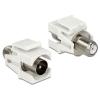 Delock - Antennenadapter - IEC-Anschluss männlich zu F-Stecker weiblich - Koax