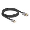 Delock Mini DisplayPort zu DisplayPort Kabel 8K 60 Hz 2 m grau Metall ohne Einrastfunktion