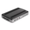 Delock - Ladestation + AC-Netzteil - 112 Watt - 6 A - PD - 6 Ausgabeanschlussstellen (3 x USB Typ A, 3 x USB-C) - Grau, Schwarz