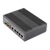 StarTech.com Industrial 6 Port Gb Ethernet Switch 4PoE RJ45 +2SFP Slot - Switch - 1 x 10 / 100 / 1000 + 4 x 10 / 100 / 1000 (PoE+) + 2 x SFP - an DIN-Schiene montierbar - PoE+ (120 W) - Gleichstrom
