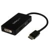 StarTech.com 3-in1 DisplayPort auf HDMI / DVI / VGA Adapter - DP zu VGA, DP zu HDMI, DP zu DVI Konverter - 1920x1200 / 1080p - Schwarz - Videoadapter - DisplayPort männlich zu HD-15 (VGA), DVI-D, HDMI weiblich - 26.6 m - Schwarz - aktiv, 1920 x 1200