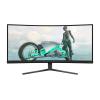 Philips Evnia 3000 34M2C3500L - LED-Monitor - Gaming - gebogen - 86.36 cm (34") - 3440 x 1440 WQHD @ 180 Hz - Fast VA - 300 cd / m² - 4000:1 - HDR10 - 1 ms - 2xHDMI, DisplayPort - holzkohlefarben