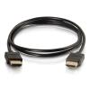 C2G 0.6m Ultra Flexible High Speed HDMI Cable with Low Profile Connectors - HDMI-Kabel mit Ethernet - HDMI männlich zu HDMI männlich - 60 cm - Schwarz - 4K Unterstützung