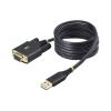 StarTech.com 6.6ft / 2m USB to Null Modem Serial Adapter Cable, FTDI, RS232 - Kabel USB / seriell - USB (M) zu DB-9 (W) - 2 m - Schwarz