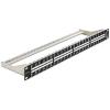 Delock Keystone Patch Panel - Patch Panel - Schwarz - 1U - 48.3 cm (19") - 48 Ports