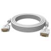 Vergoldete Anschlüsse - Ferritkerne an beiden Enden - VGA (m) zu VGA (m) - Außendurchmesser 8,0 mm - 28 AWG - 5 m - weiß