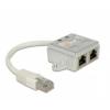 Delock RJ45 Port Doubler - Netzwerk-Splitter - RJ-45 (M) zu RJ-45 (W) - 15 cm