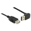 Delock EASY-USB - USB-Verlängerungskabel - USB (W) zu USB (M) - USB 2.0 - 2 m - 90° Stecker - Schwarz