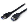 StarTech.com 2m USB 3.0 Verlängerungskabel - USB 3 Typ A auf A 2 Meter Kabel Verlängerung - Stecker / Buchse - Schwarz - USB-Verlängerungskabel - USB Typ A (W) zu USB Typ A (M) - USB 3.0 - 2 m - Schwarz - für P / N: HB30A4AIB, SV211DPUA4K, SV211HDUA4K,
