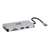 Eaton Tripp Lite Series USB-C Dock, Dual Display - 4K 60 Hz HDMI, USB 3.2 Gen 1, USB-A Hub, GbE, Memory Card, 100W PD Charging, Gray - Dockingstation - USB-C - 2 x HDMI - 1GbE