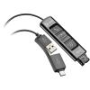 Poly DA85 - Headset-Kabel - USB, 24 pin USB-C männlich zu Quick Disconnect männlich - 1.3 m - für OMEN 40L by HP GT21-1026nd, Poly DA70, DA75, DA80, DA85-M - Replaces Poly SKU 218267-01