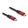Delock - USB-Kabel - USB-C (M) zu USB-C (M) - USB4 / Thunderbolt 3 / DisplayPort 1.4a - 20 V - 5 A - 50 cm - USB-Stromversorgung (100 W), Power Delivery 3.0 Unterstützung, E-marker - Schwarz, Rot