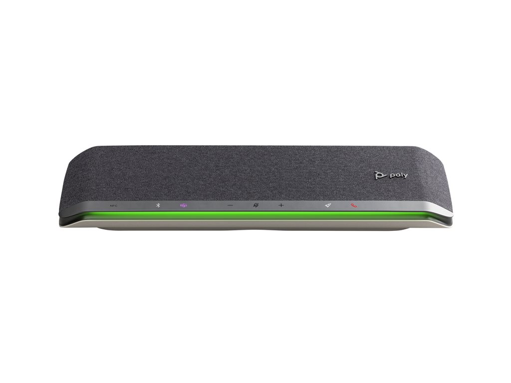 Poly Sync 60-M - Smarte Freisprecheinrichtung - Bluetooth - kabelgebunden, kabellos - NFC - USB-A, USB-C - Silber - Zertifiziert für Microsoft Teams, Zoom Certified - Replaces Poly SKU 216873-01
