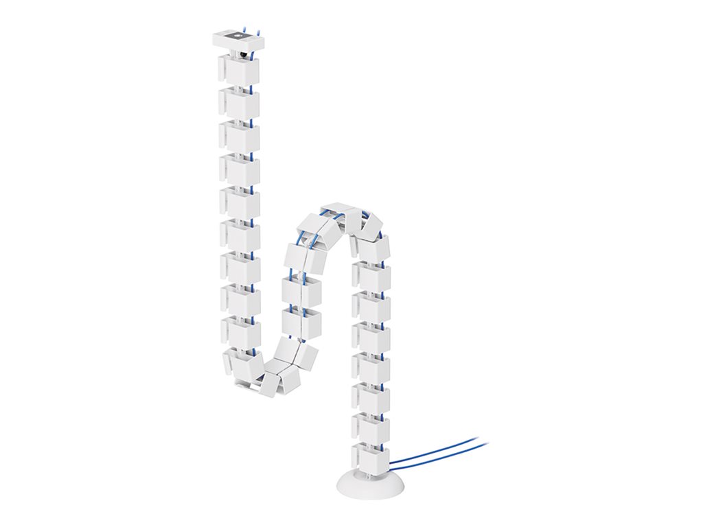 Neomounts Cable Spine Organizer for sit / stand desk frames, magnet mounted, white