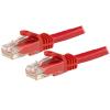 StarTech.com 1m Cat6 Gigabit Snagless Patchkabel - RJ45 UTP Netzwerkkabel mit Schutzmanschette - Cat 6 Kabel - Rot - Patch-Kabel - RJ-45 (M) zu RJ-45 (M) - 1 m - UTP - CAT 6 - ohne Haken - Rot