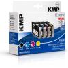 KMP MULTIPACK E107V - 4er-Pack - Schwarz, Gelb, Cyan, Magenta - kompatibel - Tintenpatrone (Alternative zu: Epson C13T07114011, Epson C13T07124011, Epson C13T07134011, Epson C13T07144011, Epson T0711, Epson T0712, Epson T0713, Epson T0714) - für Epso