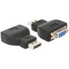 Delock - Videoadapter - DisplayPort männlich zu HD-15 (VGA) weiblich - Schwarz