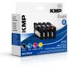 KMP MULTIPACK E145V - 4er-Pack - Schwarz, Gelb, Cyan, Magenta - kompatibel - Tintenpatrone (Alternative zu: Epson 18XL, Epson C13T18114010, Epson C13T18124010, Epson C13T18134010, Epson C13T18144010) - für Epson Expression Home XP-212, 215, 225, 312,