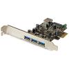 StarTech.com 4 Port PCI Express USB 3.0 Karte - 4-fach PCIe USB 3.0 Schnittstellenkarte - 3 Externe und 1 Interner Anschluss - USB-Adapter - PCIe 2.0 Low-Profile - USB 3.0 x 4 - für P / N: CFASTRWU3, ST1030USBM, ST43004UA, ST4300MINI, TB31PCIEX16