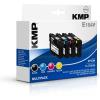 KMP MULTIPACK E154V - 4er-Pack - Schwarz, Gelb, Cyan, Magenta - kompatibel - Tintenpatrone (Alternative zu: Epson T1621, Epson T1622, Epson T1623, Epson T1624) - für Epson WorkForce WF-2010, 2510, 2520, 2530, 2540, 2630, 2650, 2660, 2750, 2760