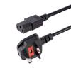 StarTech.com 3 m GB Computer Stromkabel, 18AWG, BS 1363 auf C13, 10A 250V, Schwarzes Ersatz AC Stromkabel, Kaltgerätekabel / UK Stromkabel, PC Stromkabel, Fernsehgerät / Monitor Stromkabel (PXT101UK3M) - Stromkabel - power IEC 60320 C13 zu BS 1363 (M)