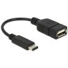 Delock - USB-Adapter - 24 pin USB-C (M) zu USB (W) - USB 2.0 - 15 cm - Schwarz
