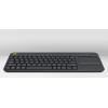 Logitech Wireless Touch Keyboard K400 Plus - Tastatur - kabellos - 2.4 GHz - Tschechisch - Schwarz